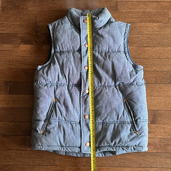 Demin Blue Boys Puffer Vest - Picture 11 of 11